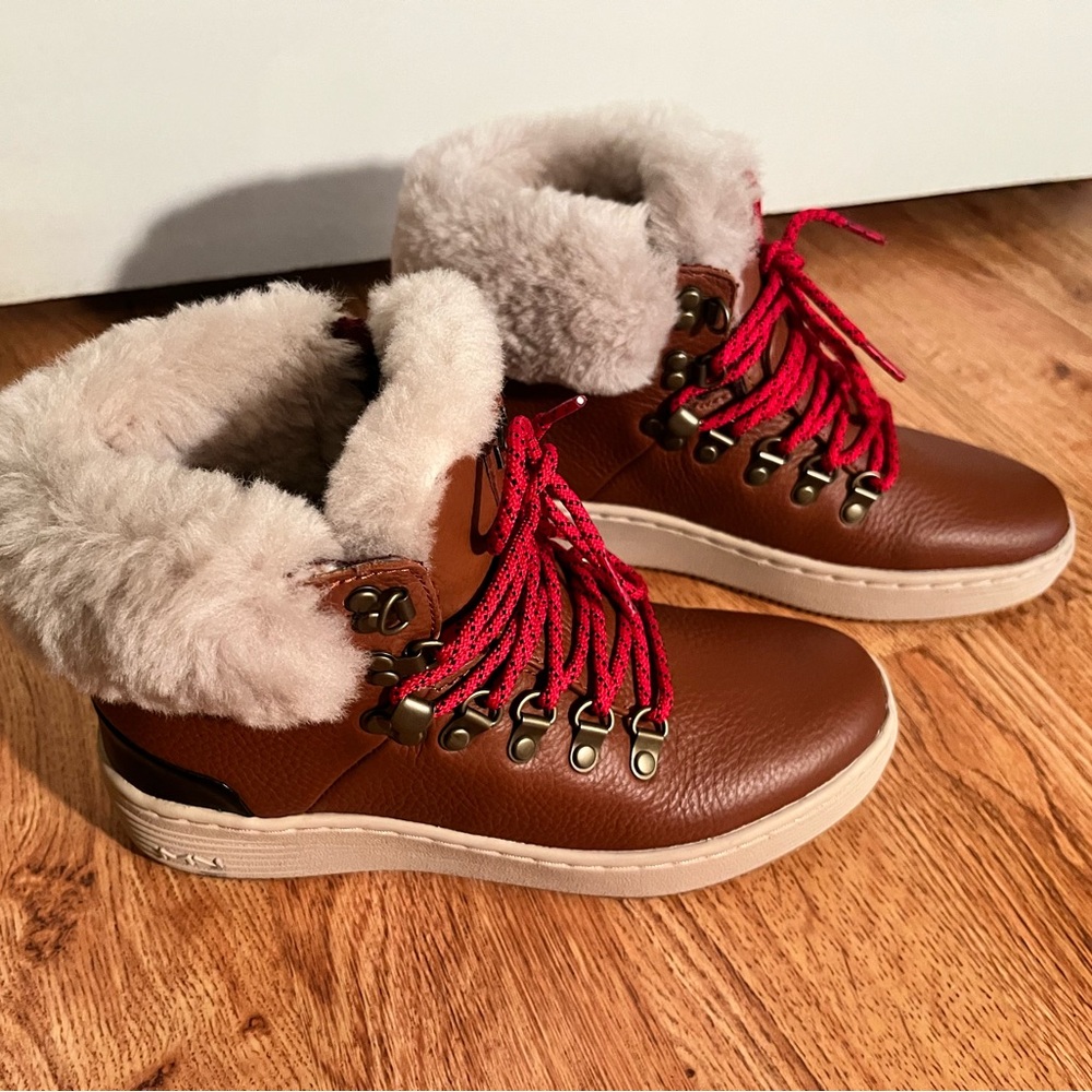 Mark Nason Brown and Red Winter Boots